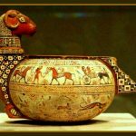 Terracotta cosmetic vase. 4th quarter of the 6th century B.C. East Greek