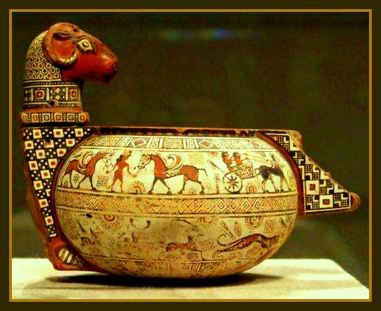 Terracotta cosmetic vase. 4th quarter of the 6th century B.C. E