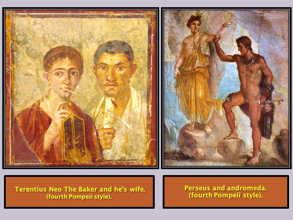 Fourth POmpeii style frescos.
