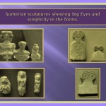 Sumerian sculptures with big eyes
