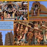 Polychrome sculptures in the temples of South India