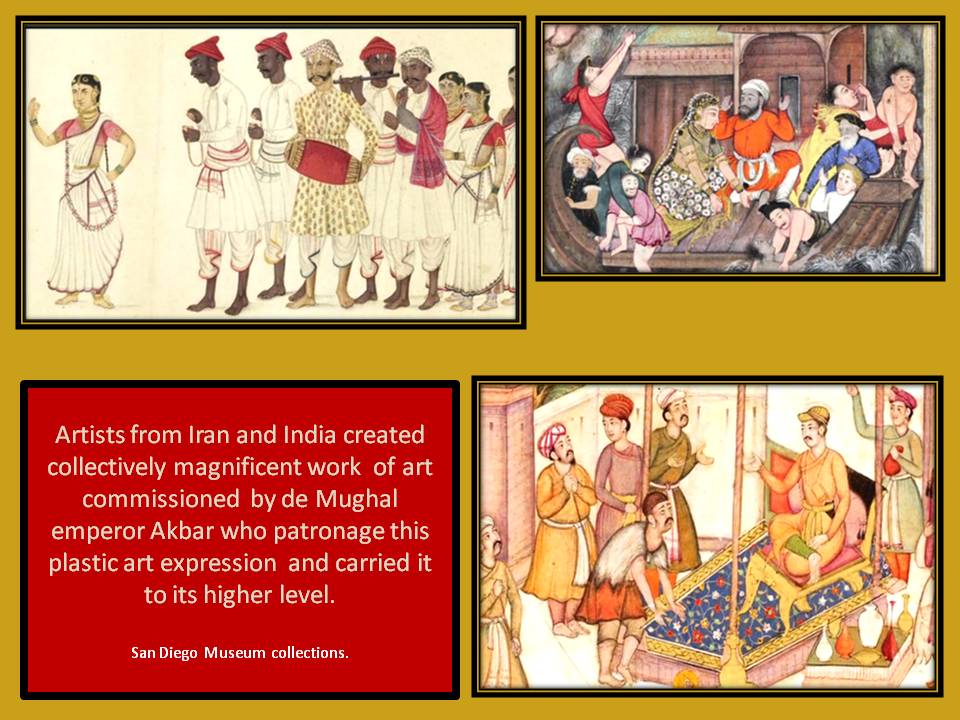Indian and Inan artists work collectively in the Mughal period