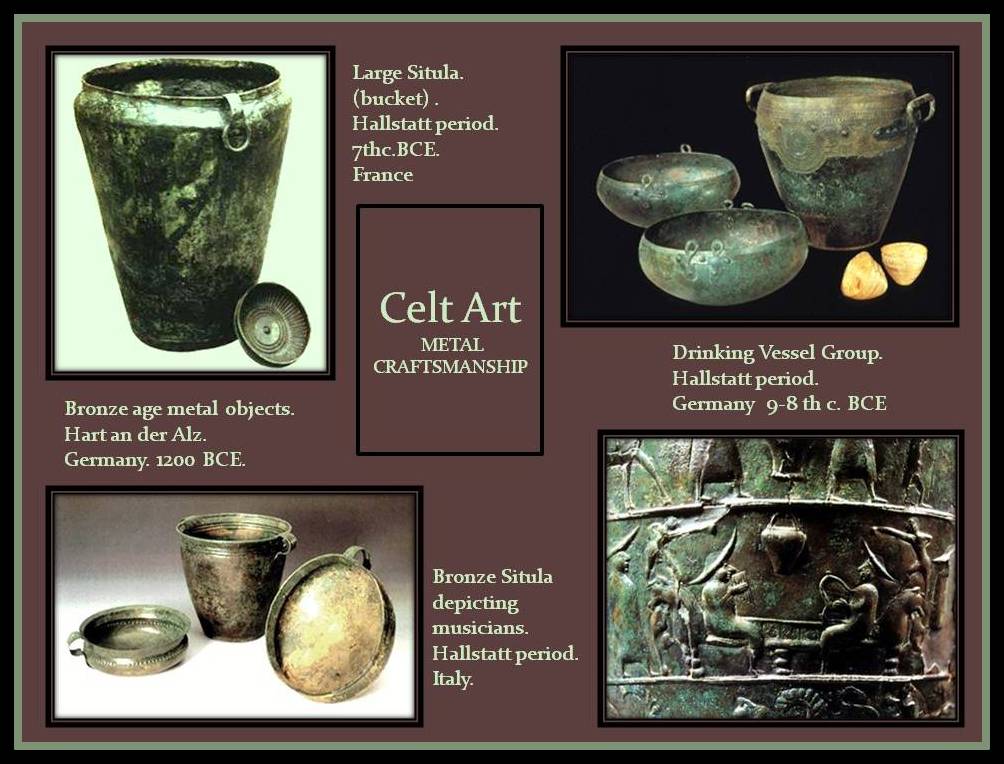 Ancient Celts metal artifacts.