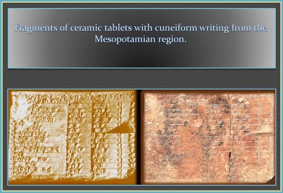 Mesopotamian clay tablet containing list.
