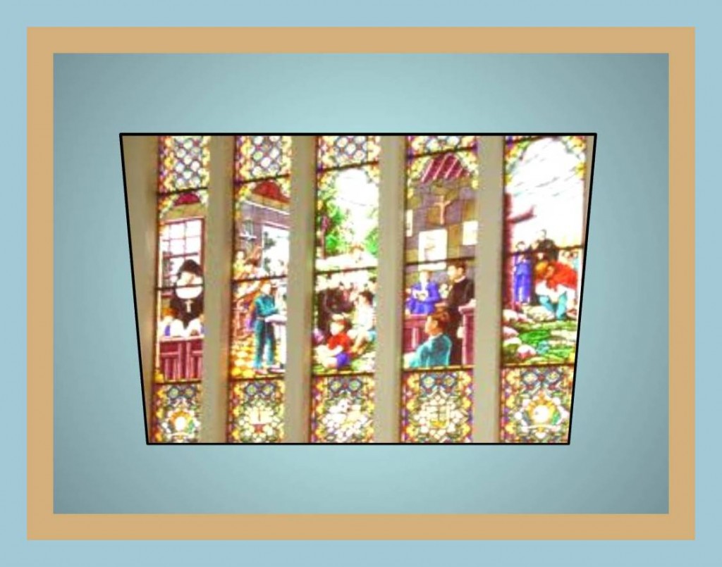 Byzantine window glass art work