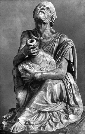 Pijana stara kobieta hellenistyczna greka